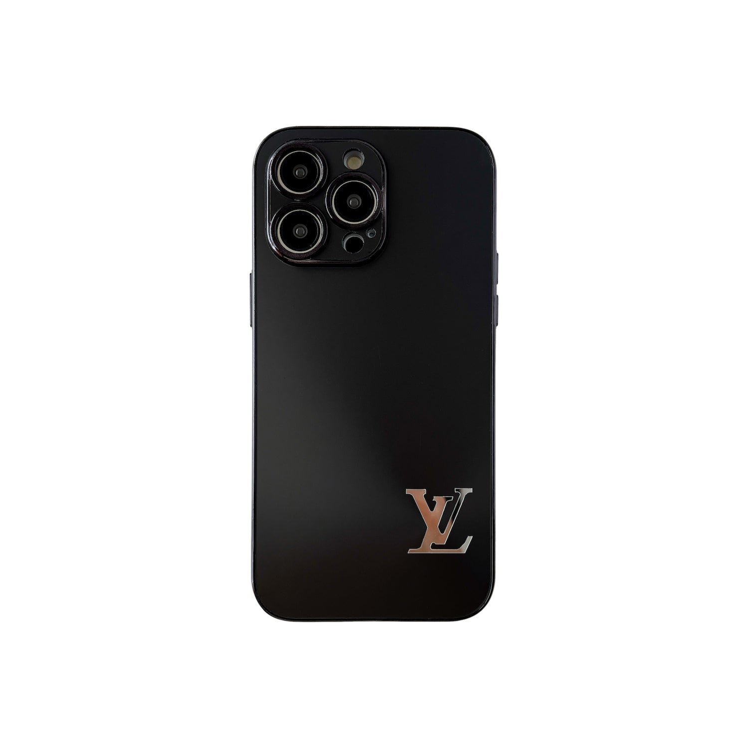 Louis Vuitton black protective phone case with luxury designer style